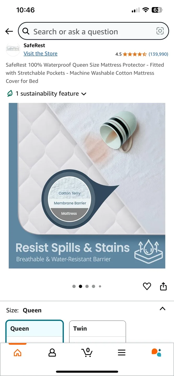 Queen Mattress Protector 🧡 image indicator(5)