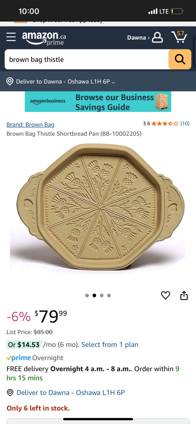 Brown Bag Thistle Shortbread Pan