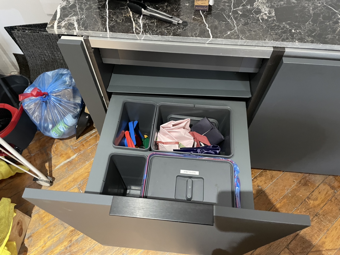 Modern Kitchen Island with Storage Drawers - photo 3