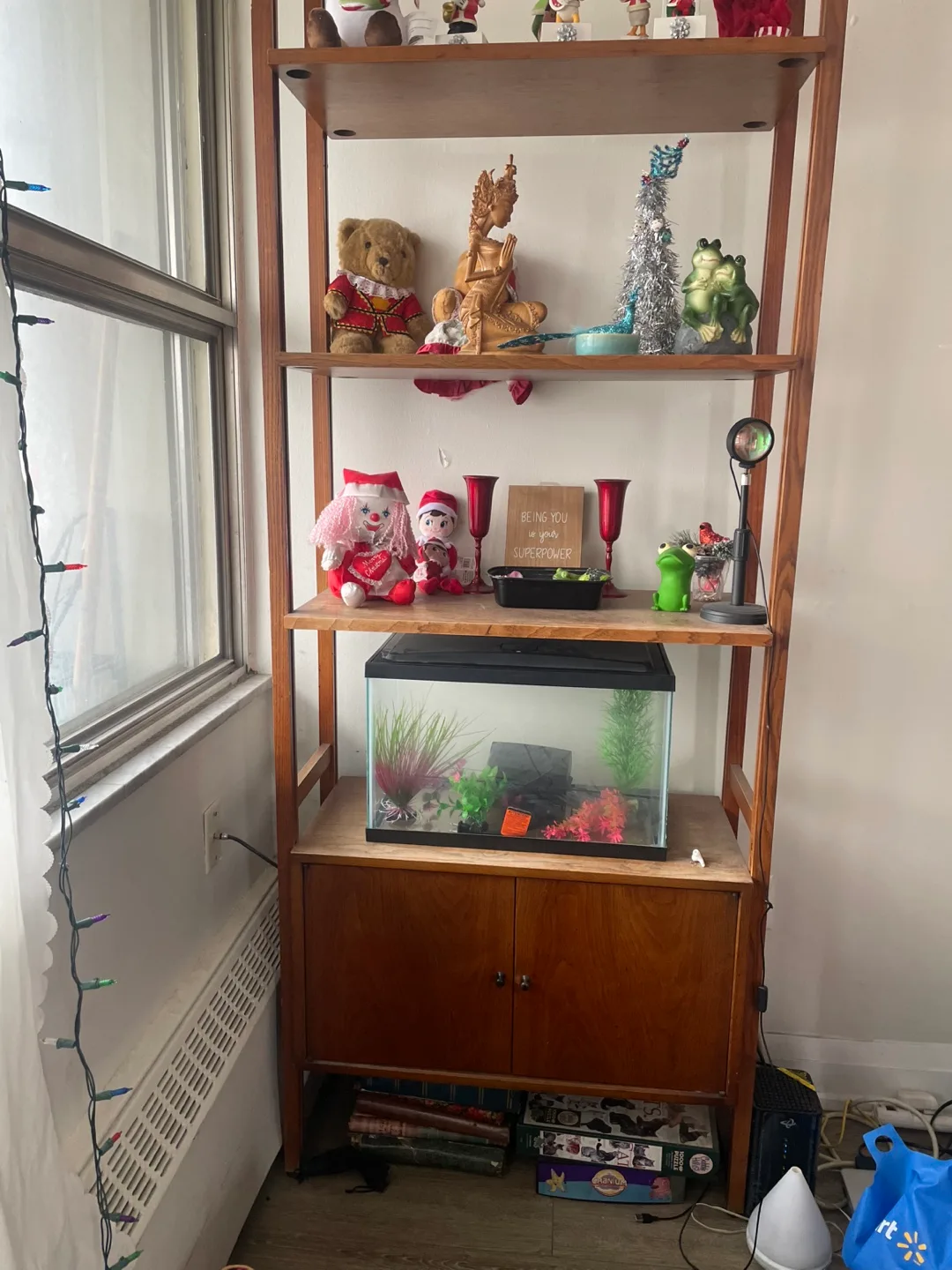 Mid-Century Modern Record Storage Cabinet with Shelves image indicator(3)