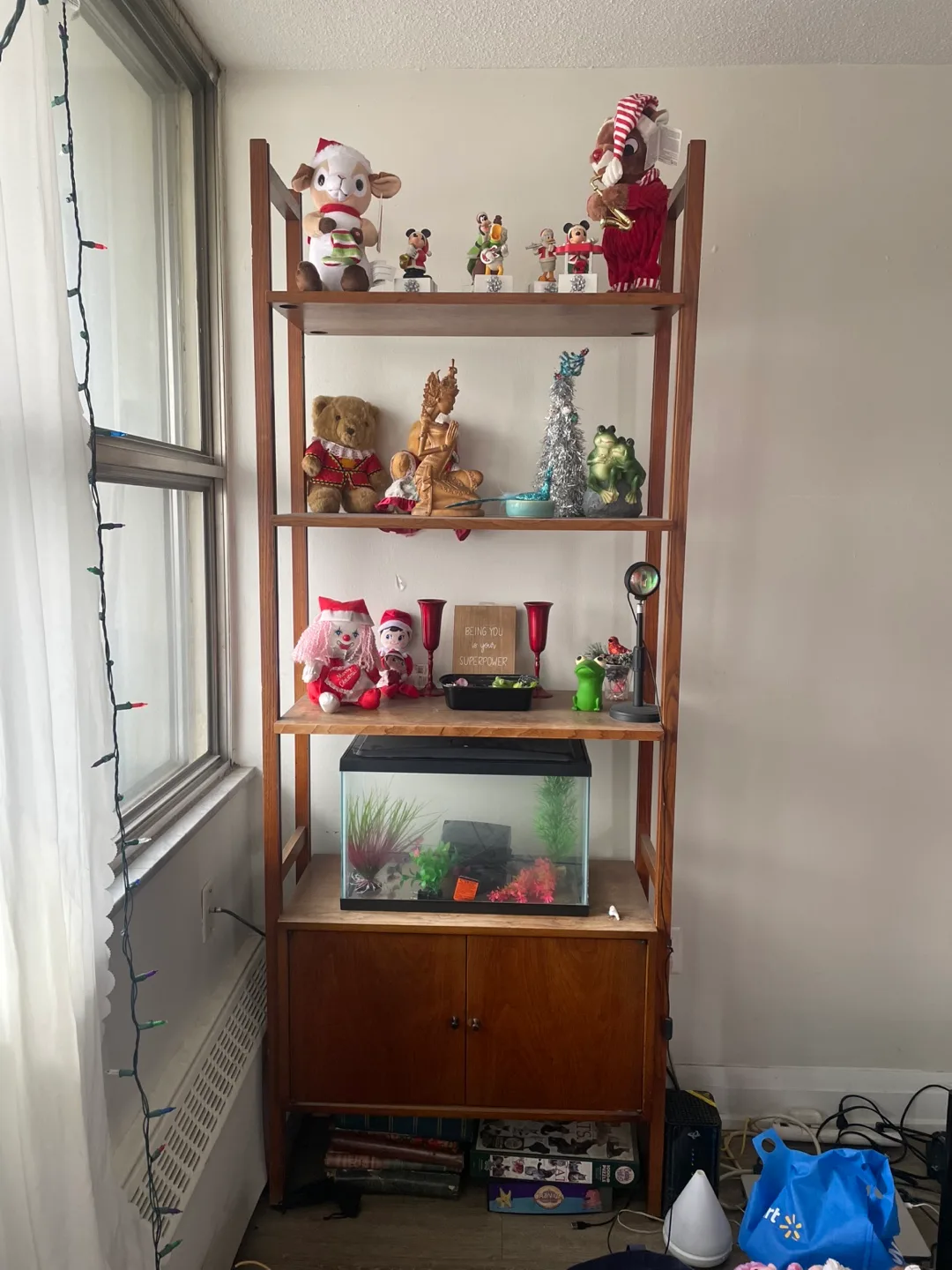Mid-Century Modern Record Storage Cabinet with Shelves image indicator(2)