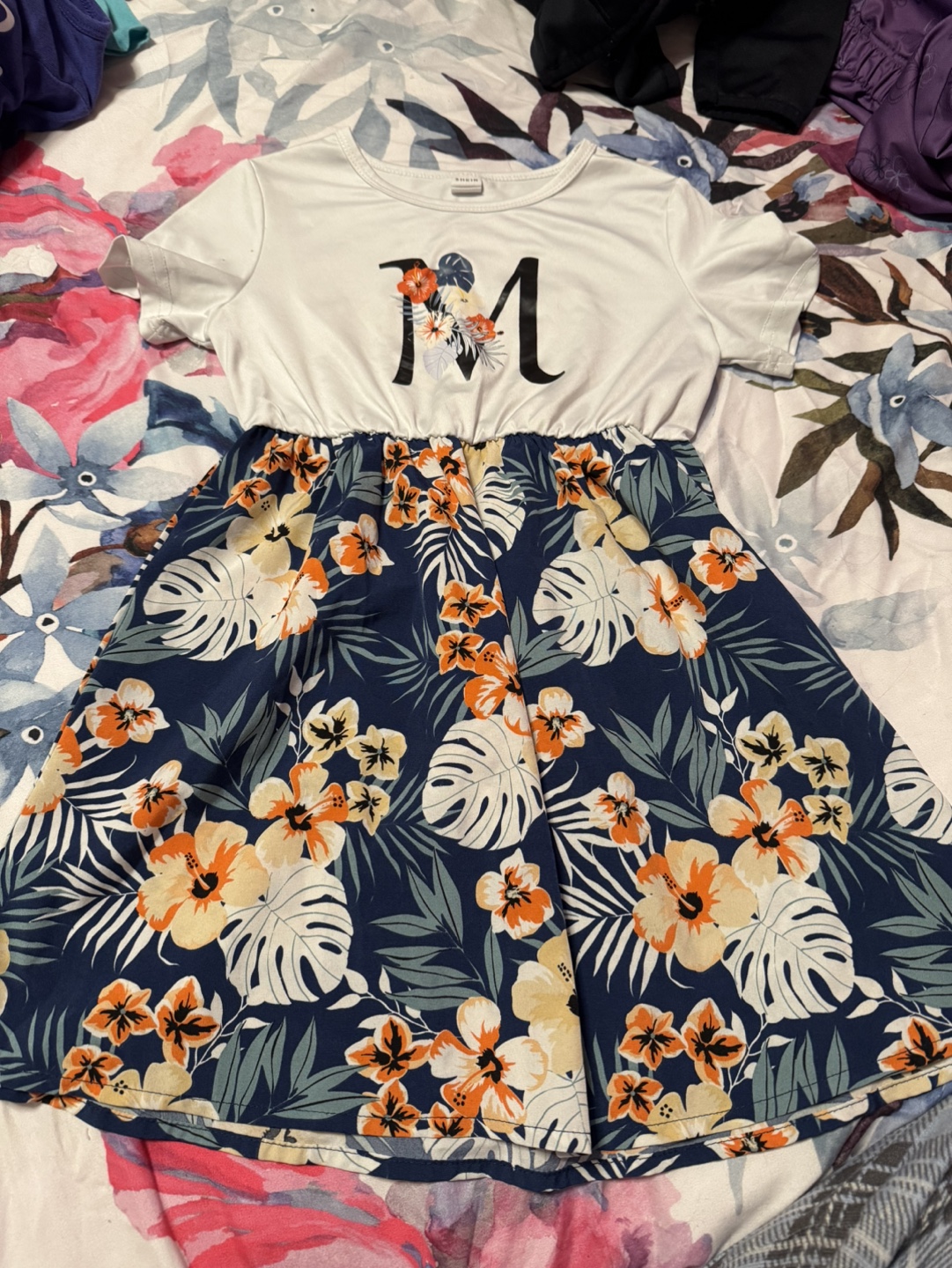 Girls' Size 6 Floral Print Dress