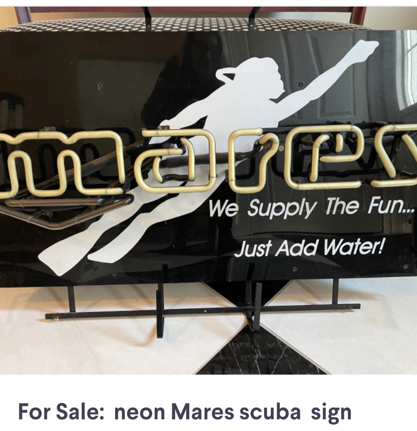 Vintage Mares Scuba Neon Sign