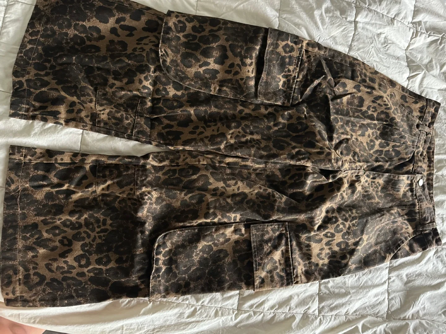 Brown Leopard Print Cargo Pants image indicator(5)