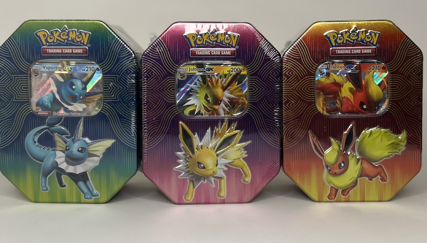 Sealed Pokemon Eeveelutions Tin Collection