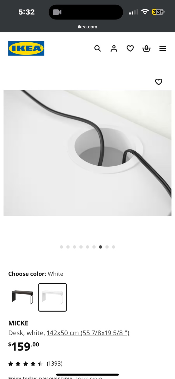 IKEA MICKE White Desk - photo 3