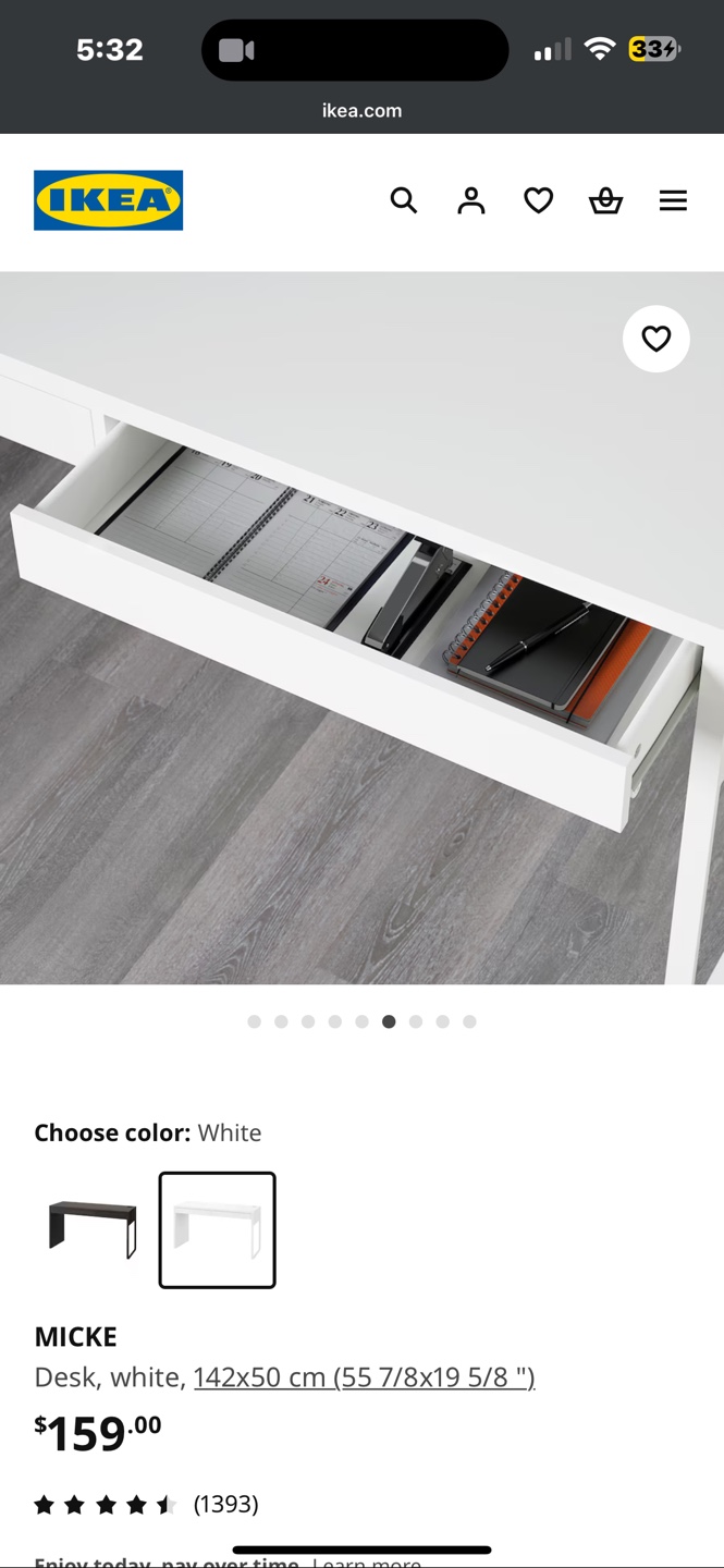 IKEA MICKE White Desk - photo 2