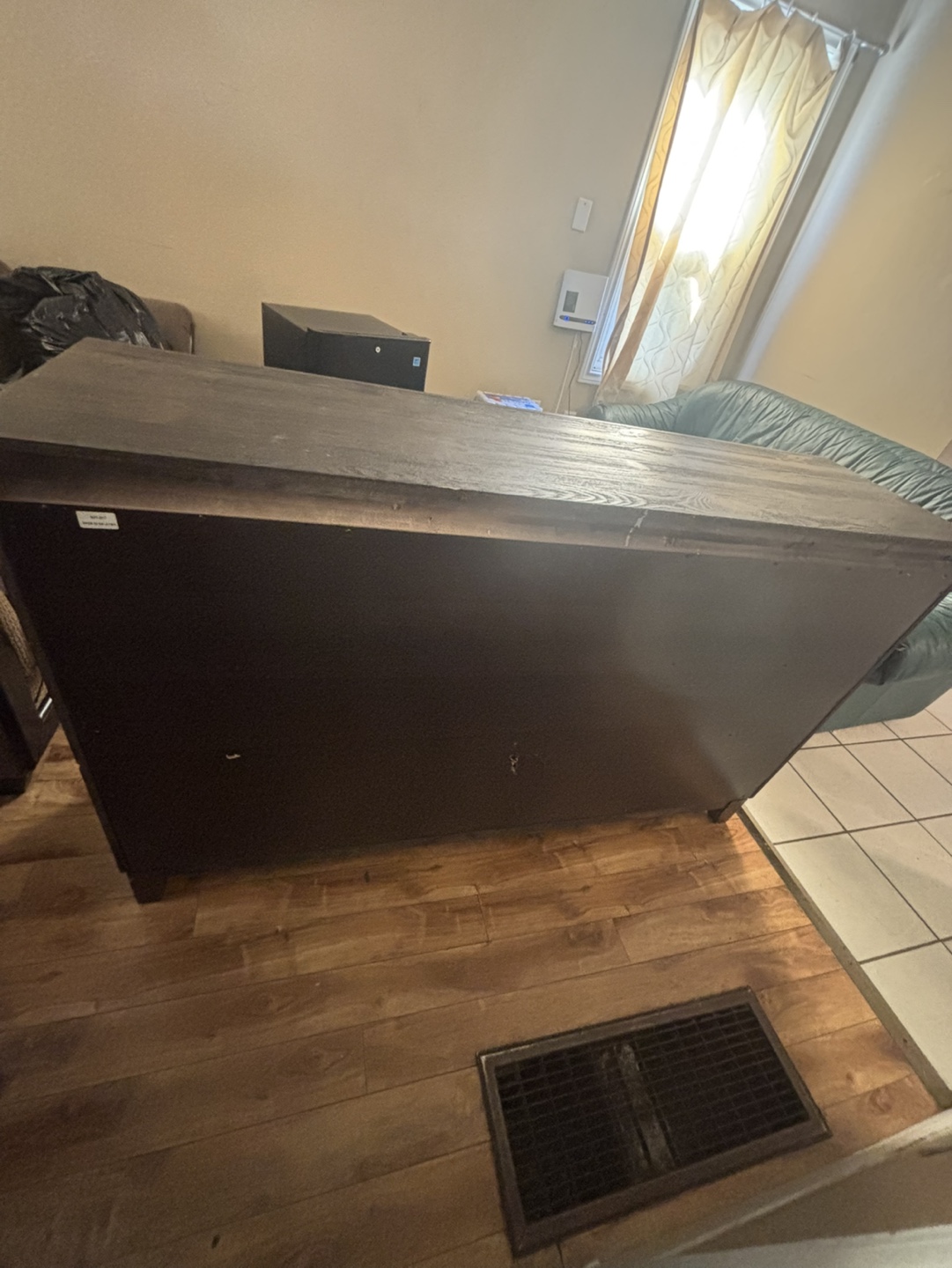 Dark brown six-drawer dresser - photo 2