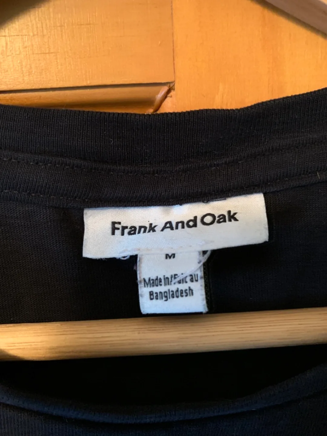 Frank and Oak 100% Cotton Black T-shirt (donating next weekend) image indicator(2)