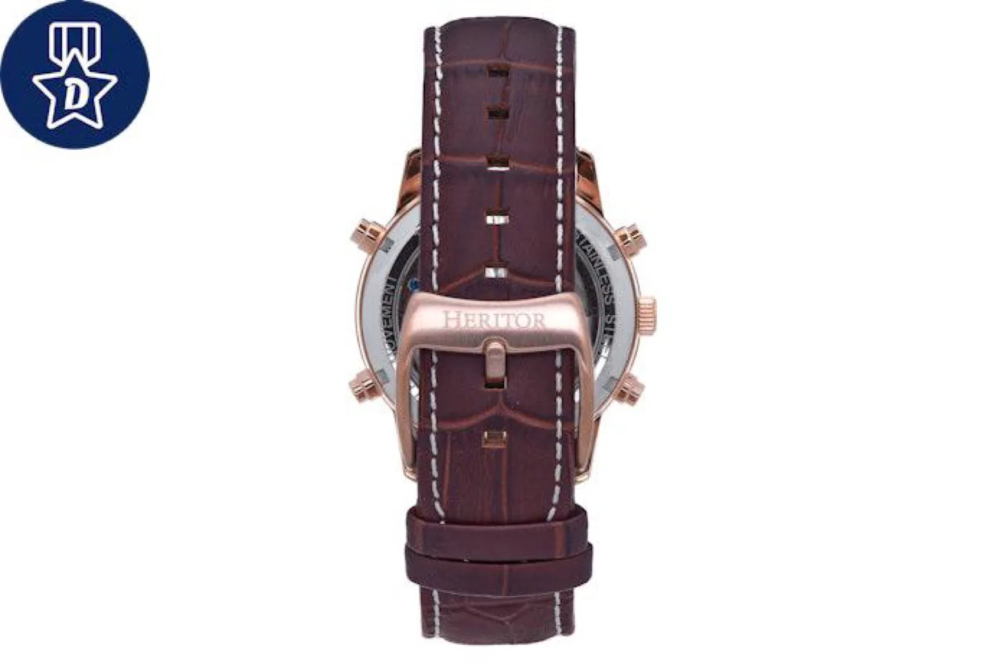 Heritor Automatic Skeleton Watch Rose Gold image indicator(2)