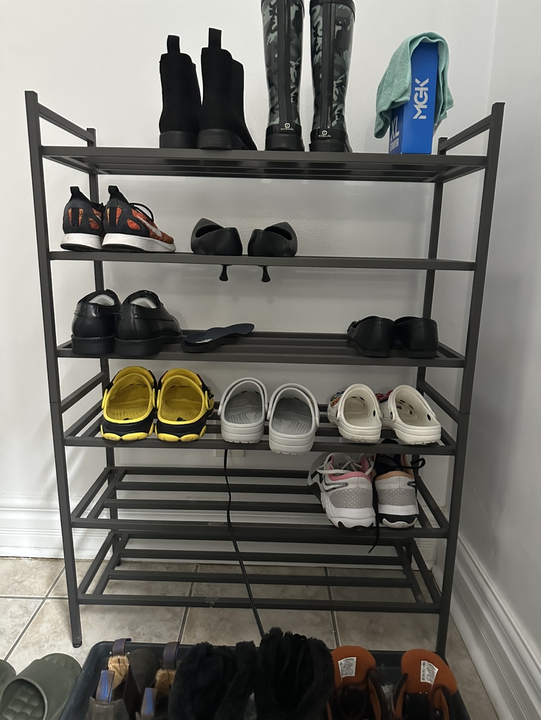 Six-Layer Metal Shoe Rack