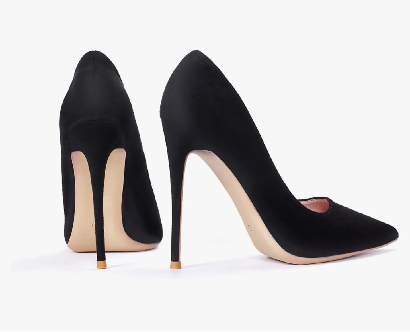 Black Suede Pointed-Toe High Heels image indicator(3)