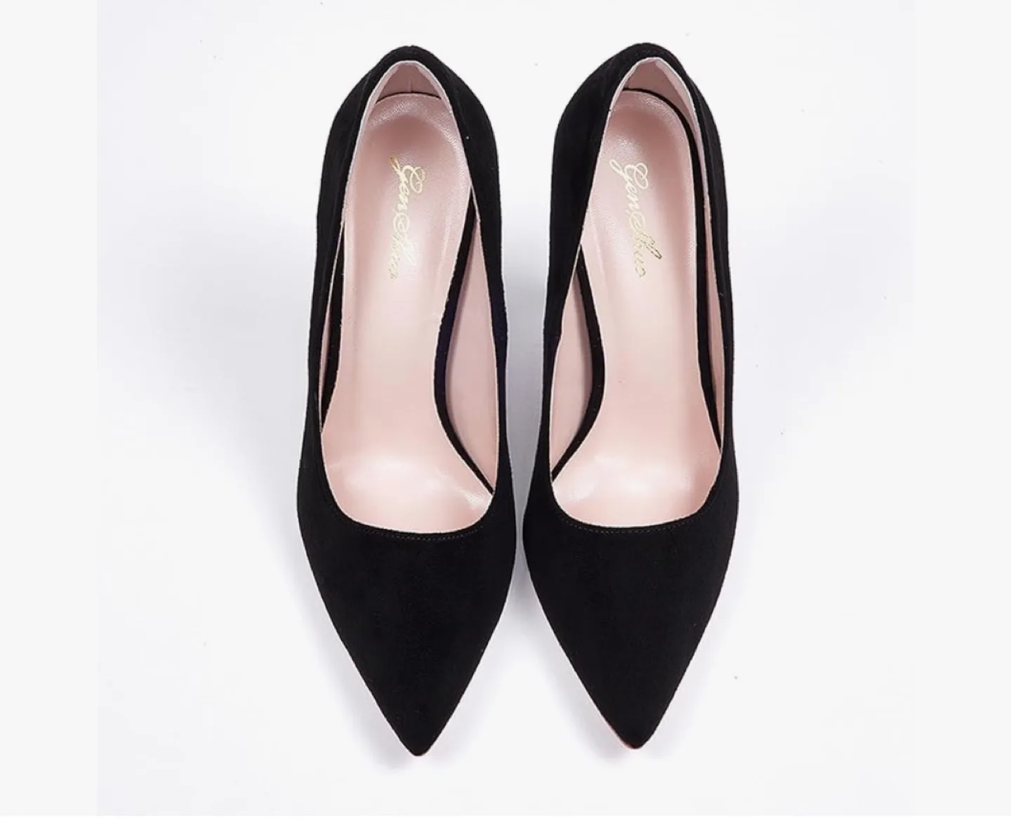 Black Suede Pointed-Toe High Heels image indicator(2)