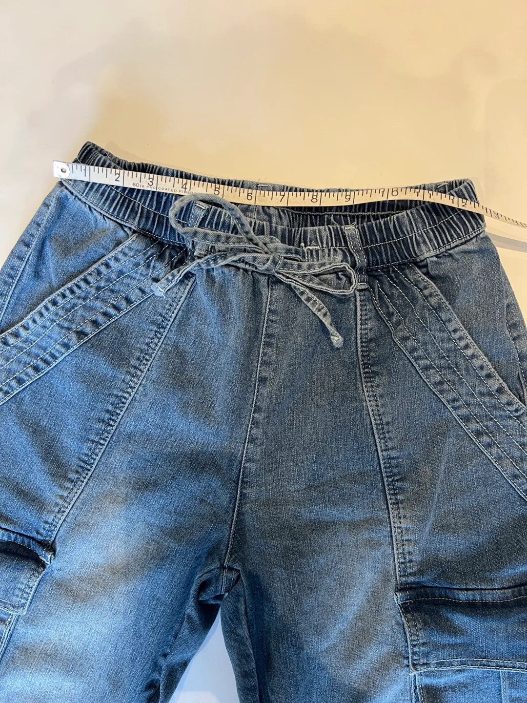 Denim Cargo Pants with Drawstrings image indicator(4)