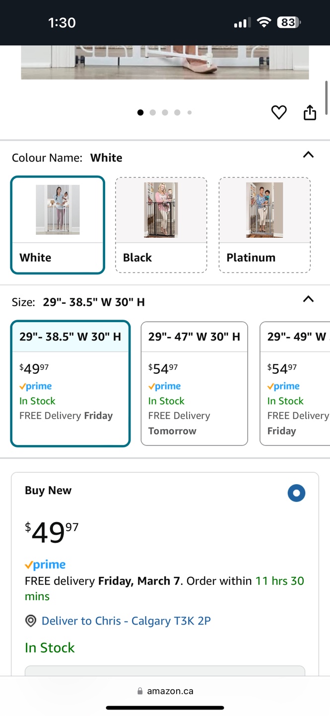 Used - Regalo Easy Step 38.5-Inch Extra Wide Baby Gate - White - photo 4