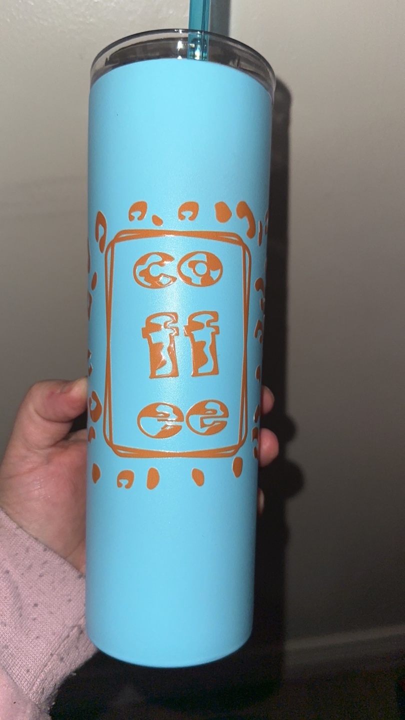 Cute Coffee Tumbler with Straw