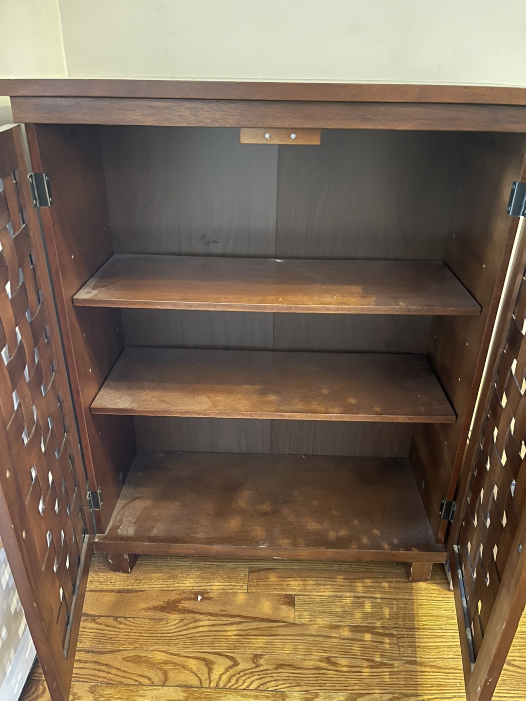 Wooden Cabinet with Woven Doors - photo 2