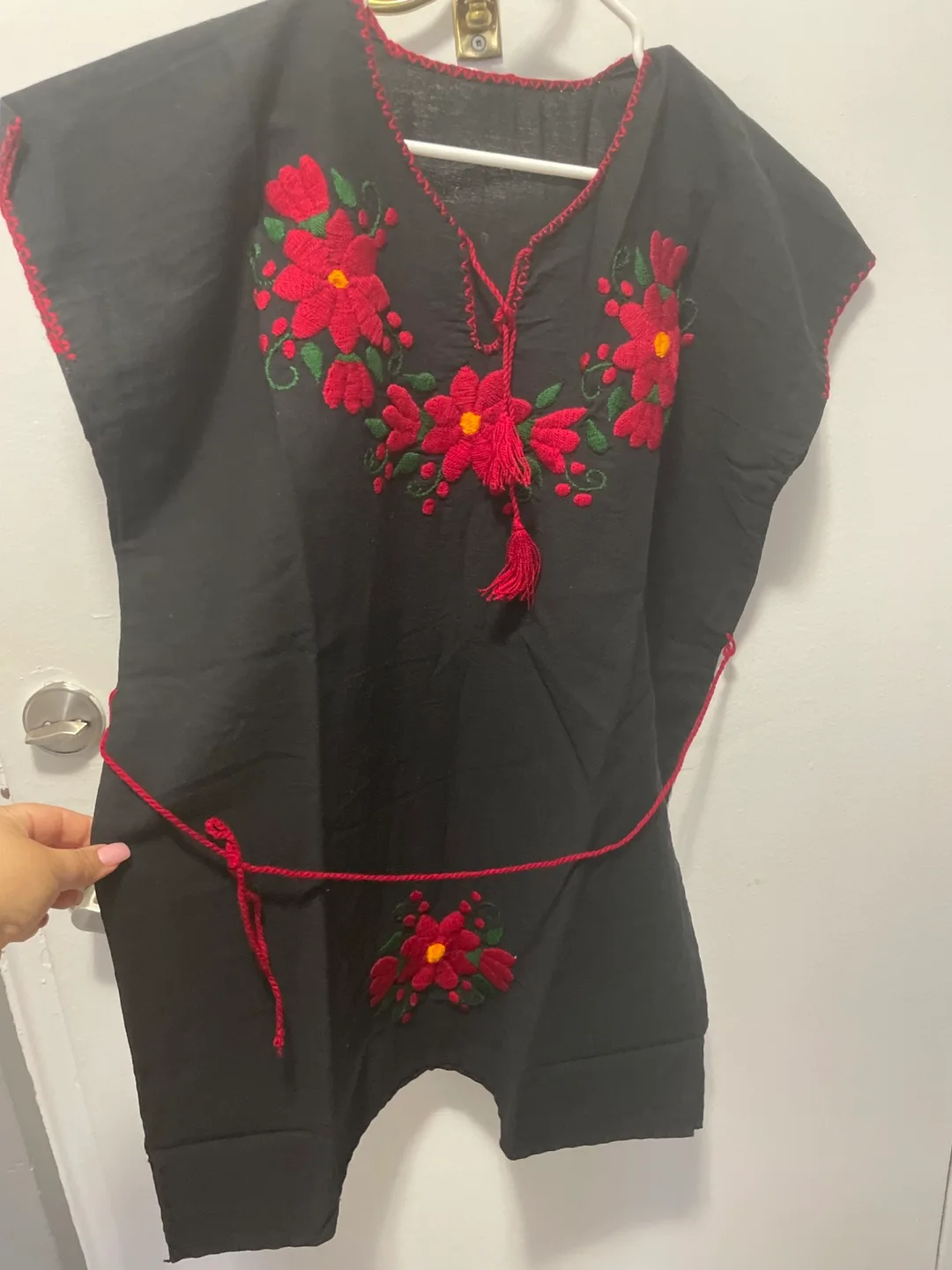 Embroidered Black Peasant Top image indicator(3)