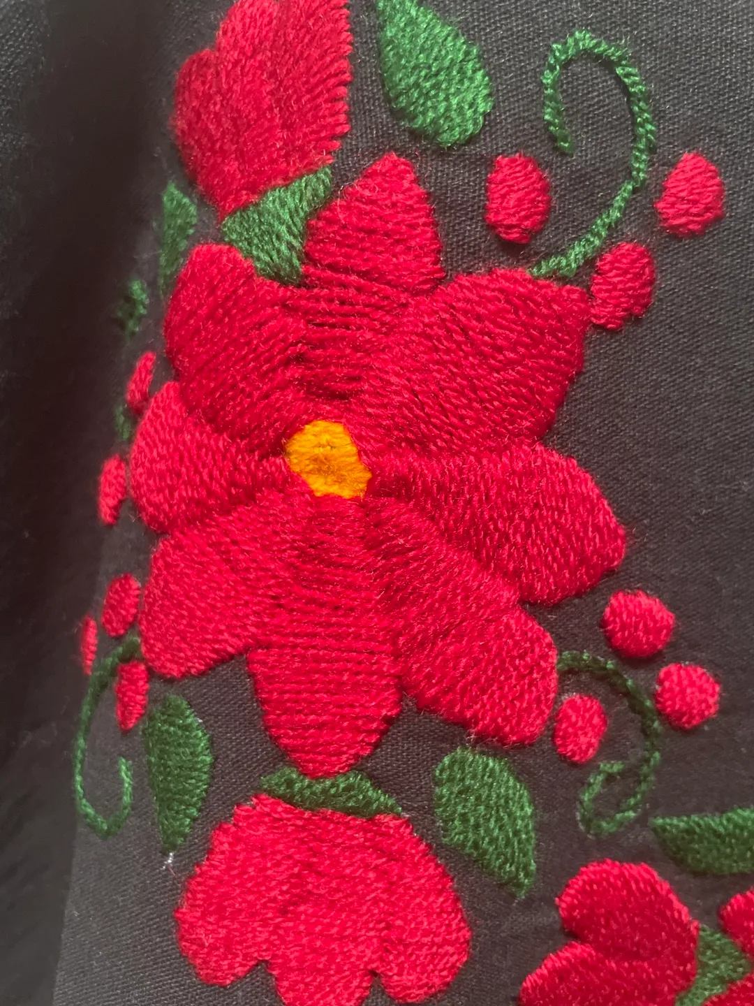 Embroidered Black Peasant Top image indicator(5)