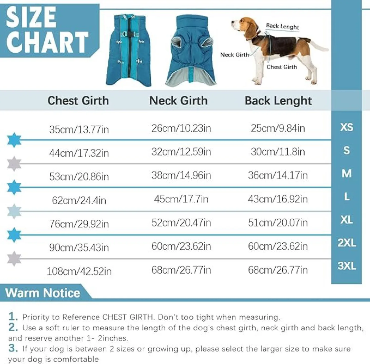 Super Warm Dog Waterproof and Windproof Winter Jacket (small) image indicator(2)