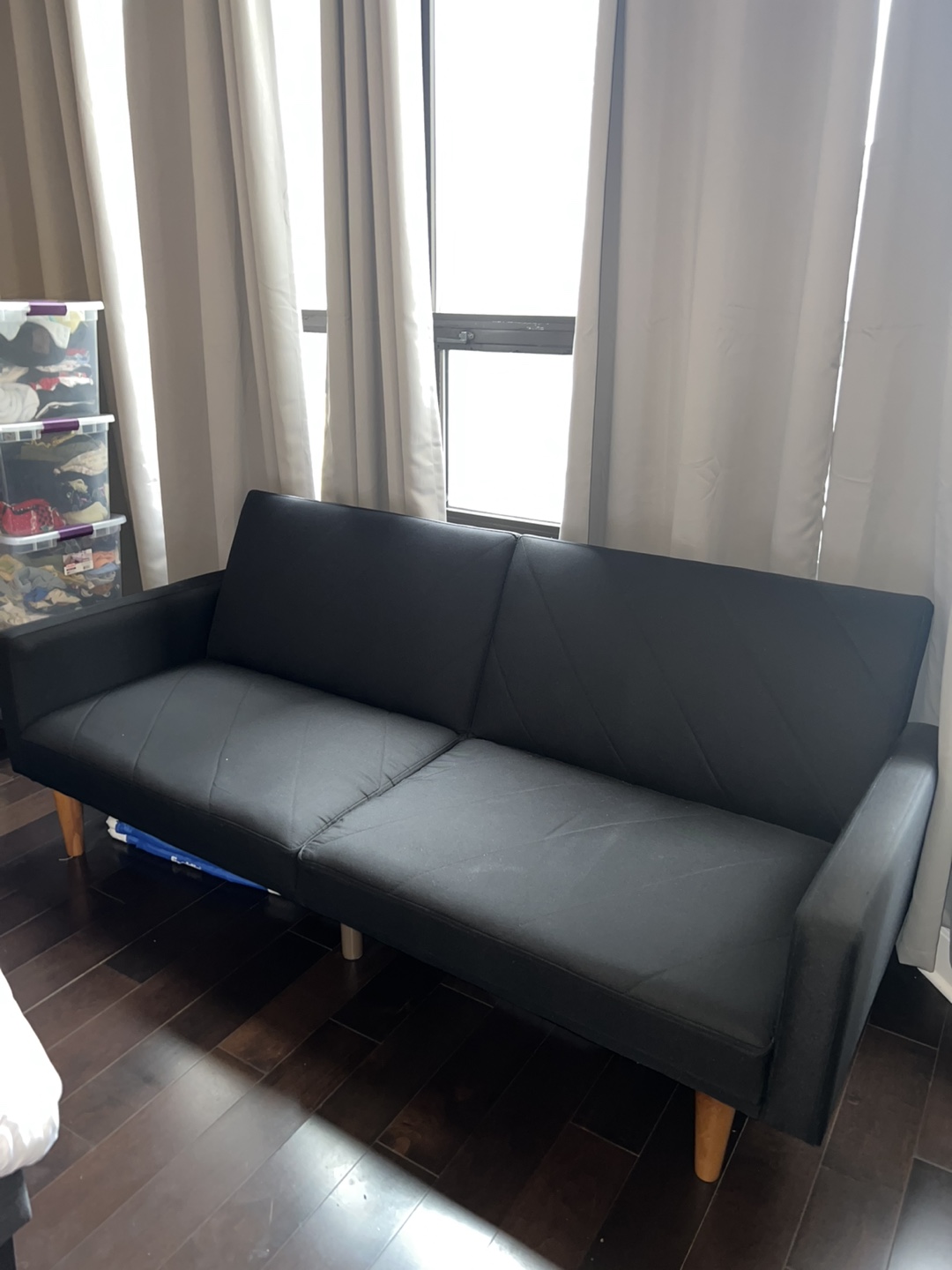 Black Futon Sofa Bed - photo 2