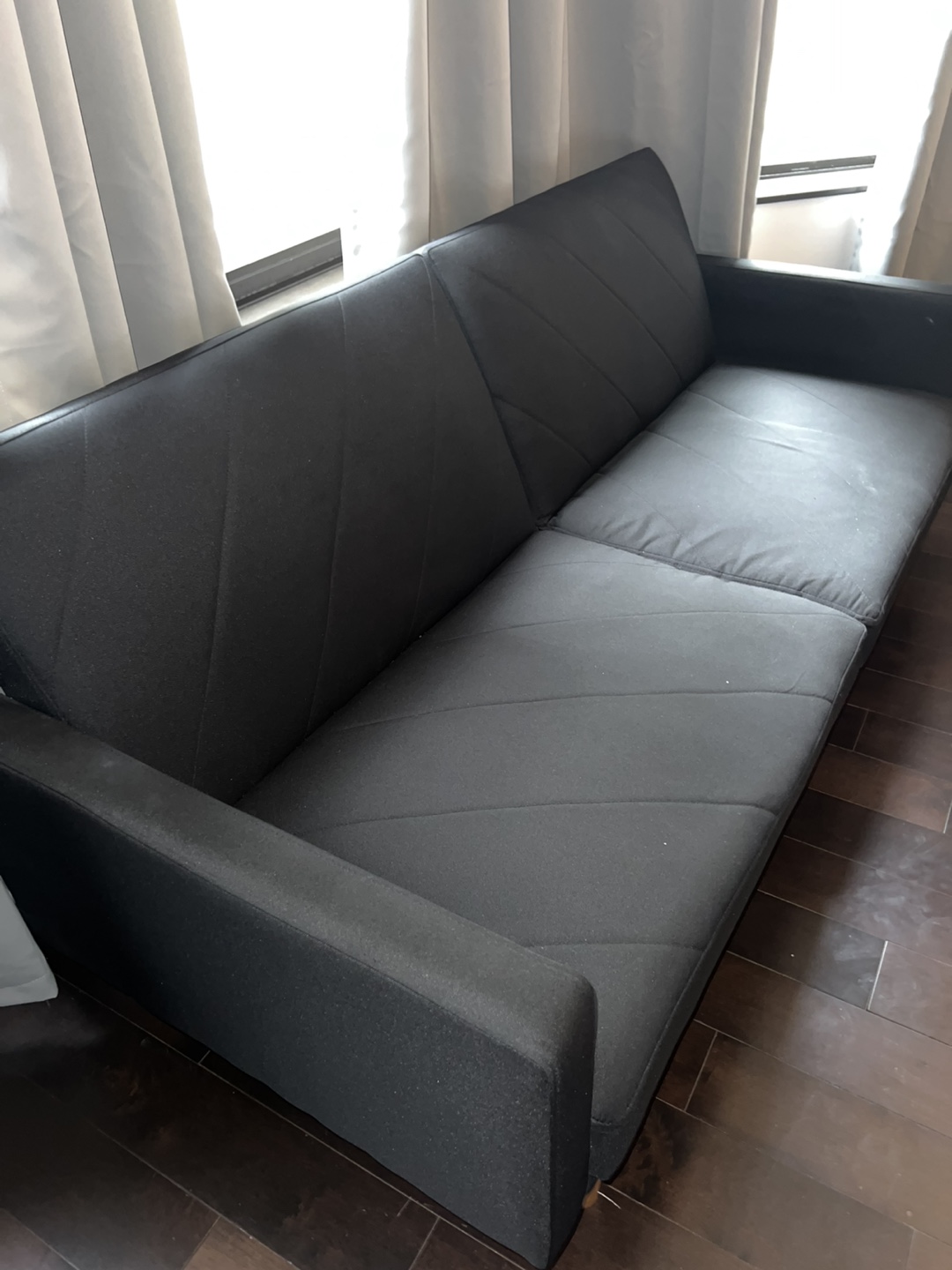 Black Futon Sofa Bed - photo 3