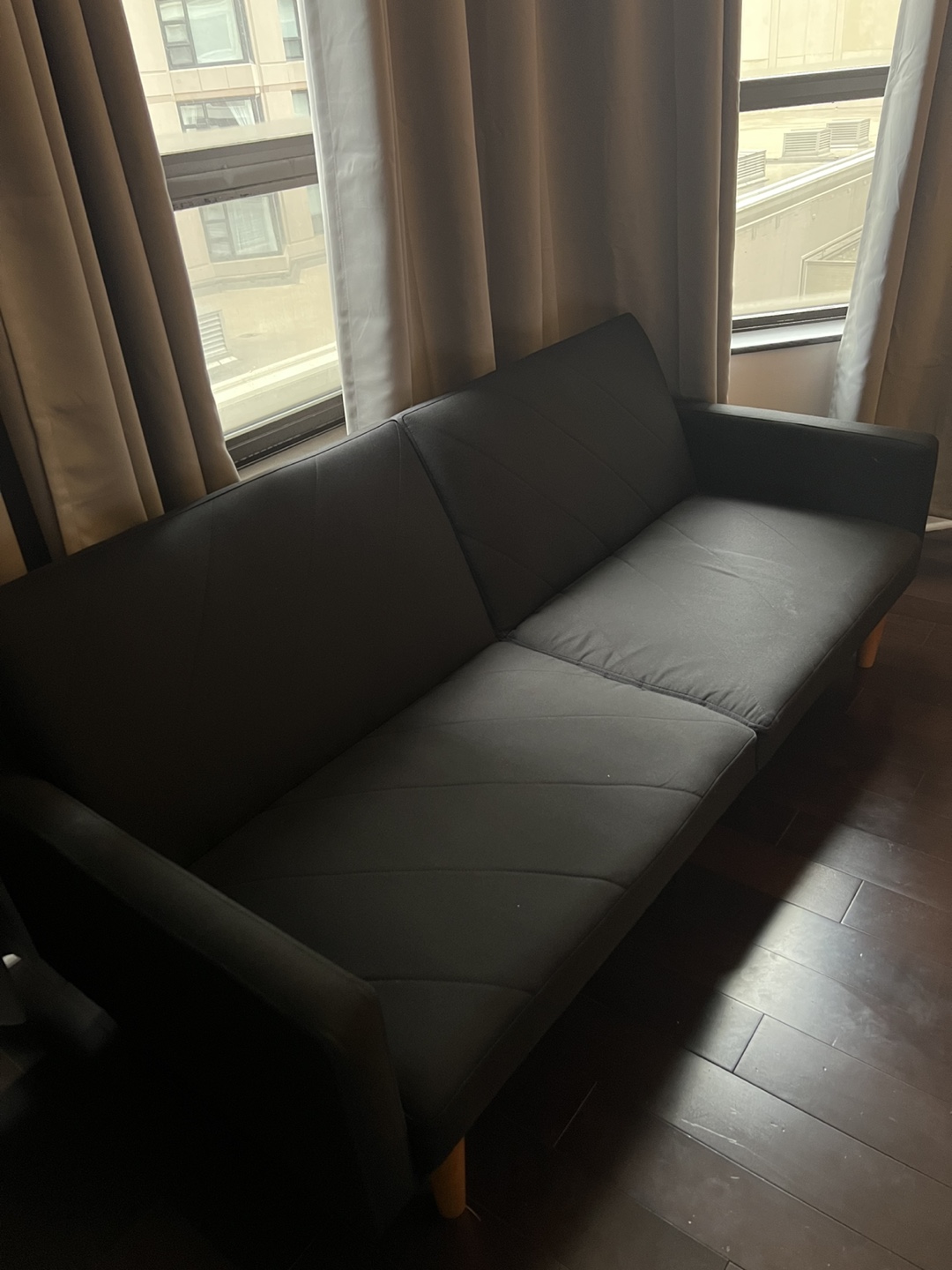 Black Futon Sofa Bed - photo 4