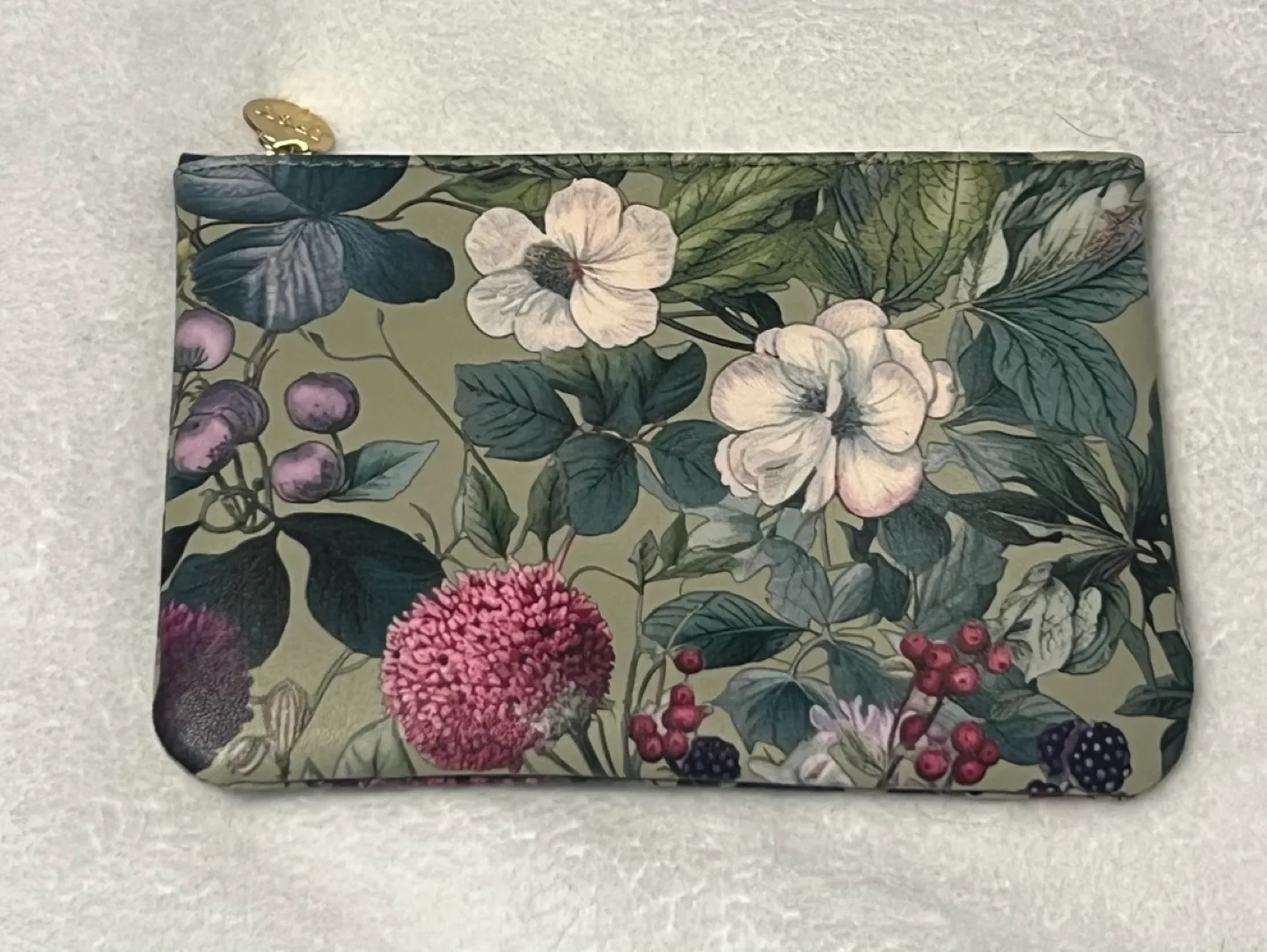 Green Floral Makeup Bag thumbnail
