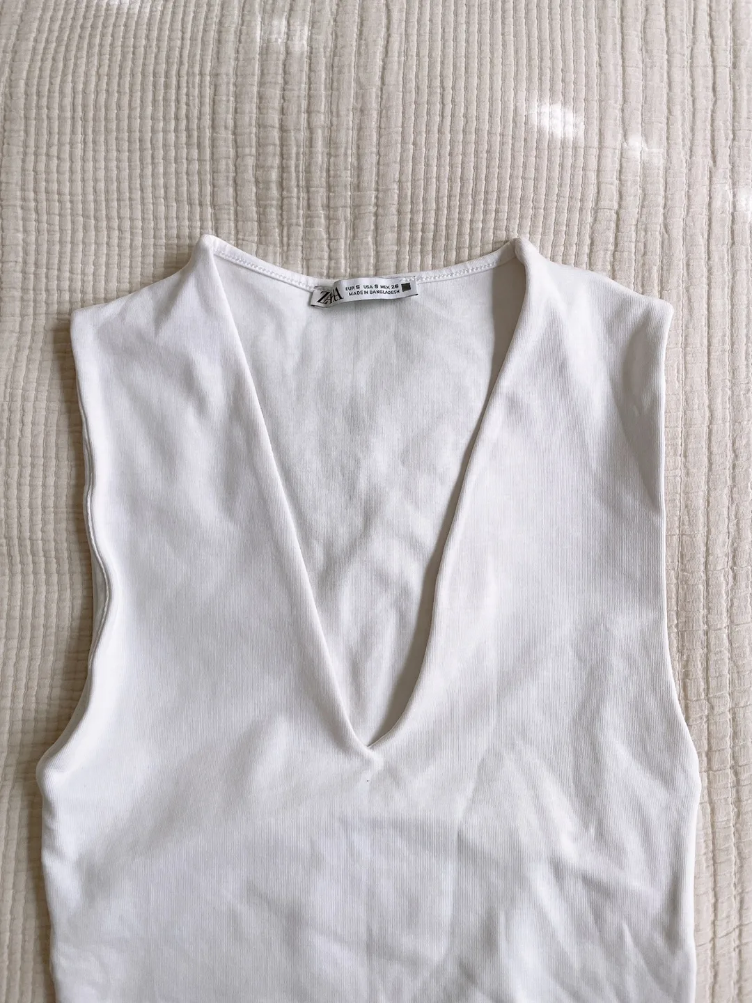 Zara white bodysuit size Small image indicator(2)