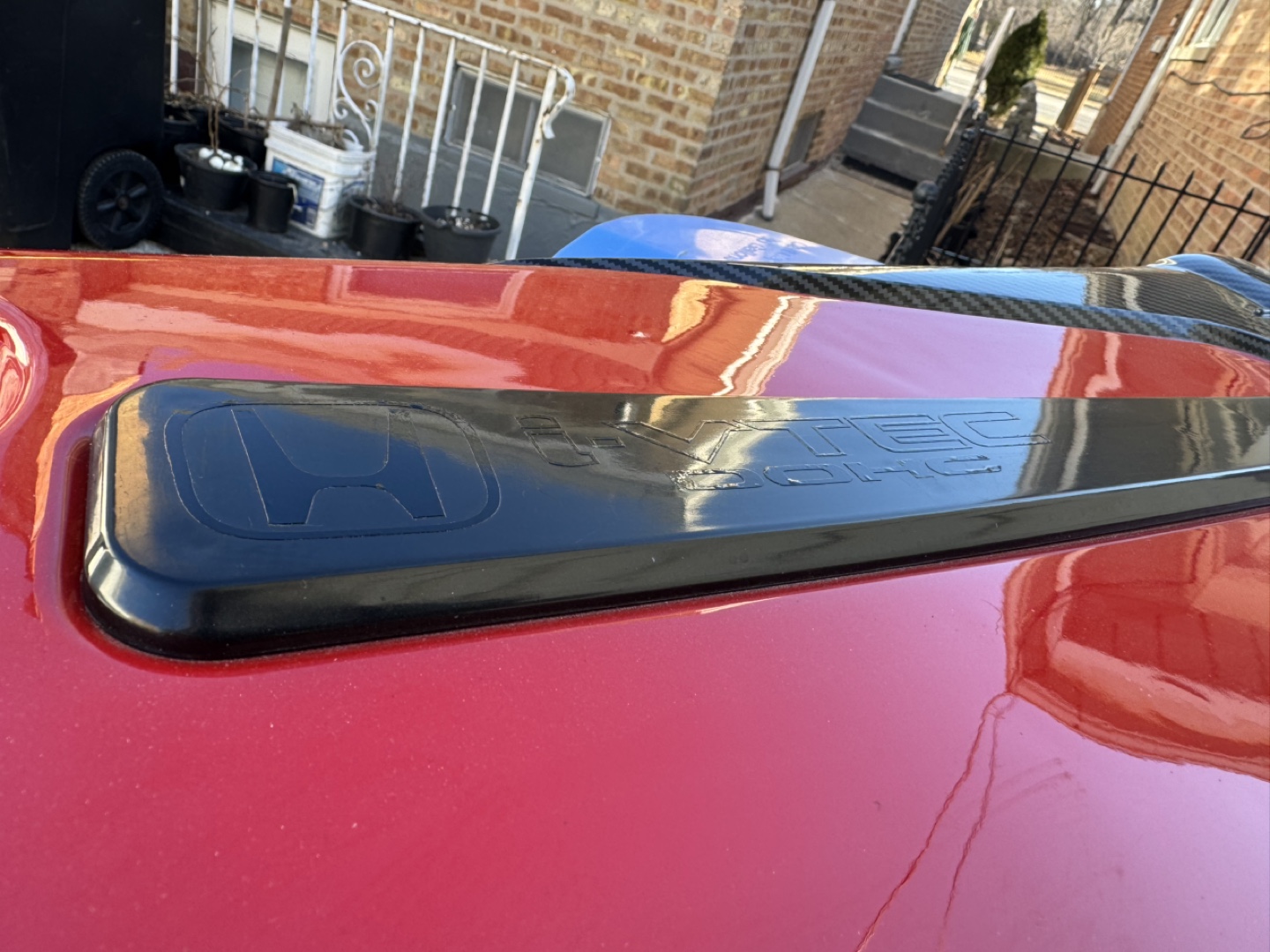 Honda Civic/Accord  Engine Cover - Red and Carbon Fiber - photo 4