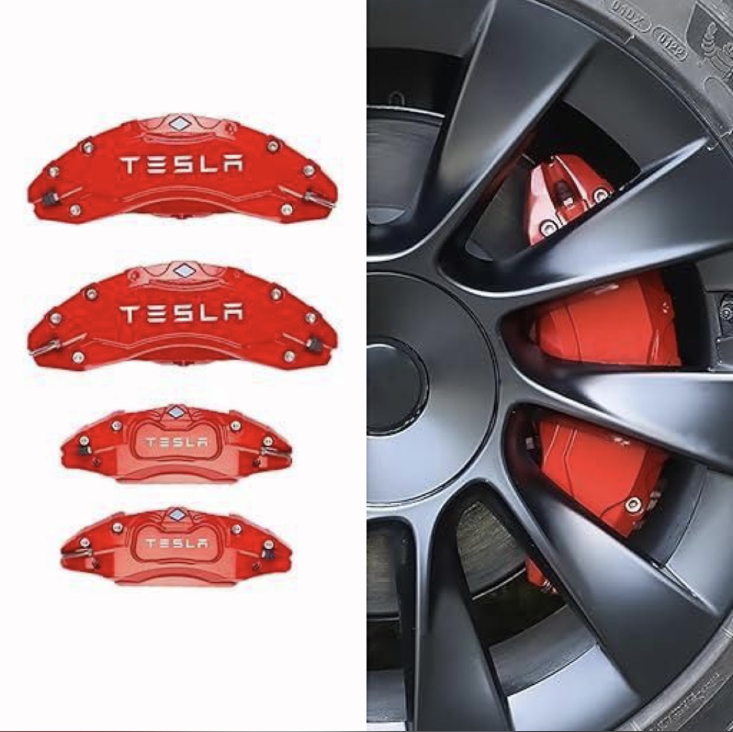 Tesritar - BCC-MYR1920 Brake Caliper Covers - Red