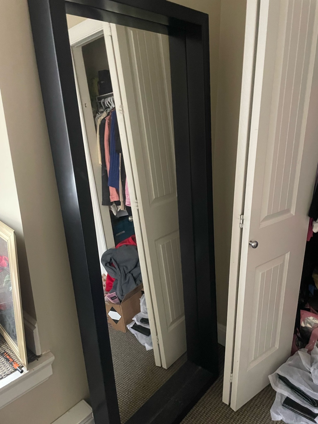 Full-Length Black Framed Mirror from ikea