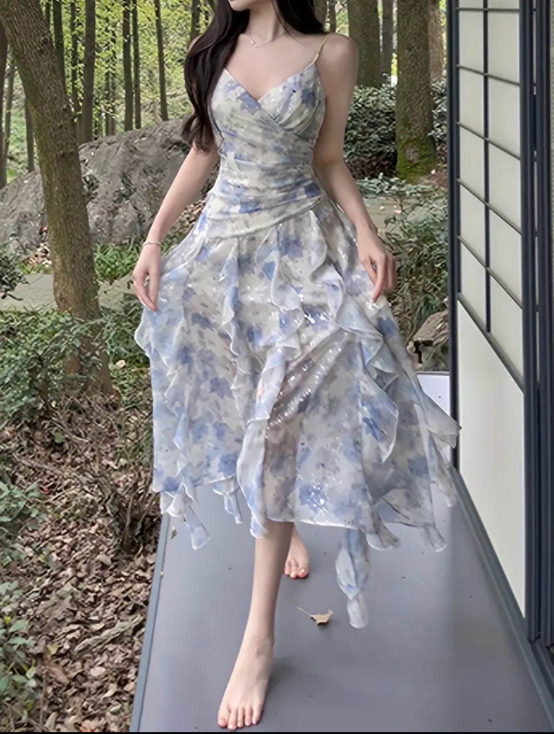 Elegant Floral Midi Dress