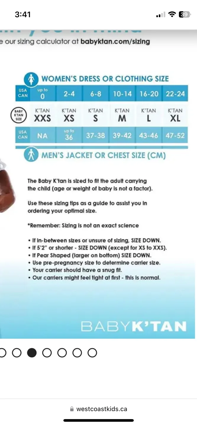 Baby K'tan Baby Carrier - Size Small - Grey image indicator(5)