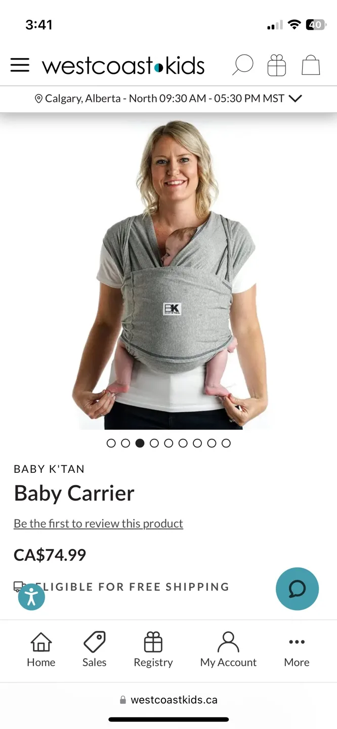 Baby K'tan Baby Carrier - Size Small - Grey image indicator(4)