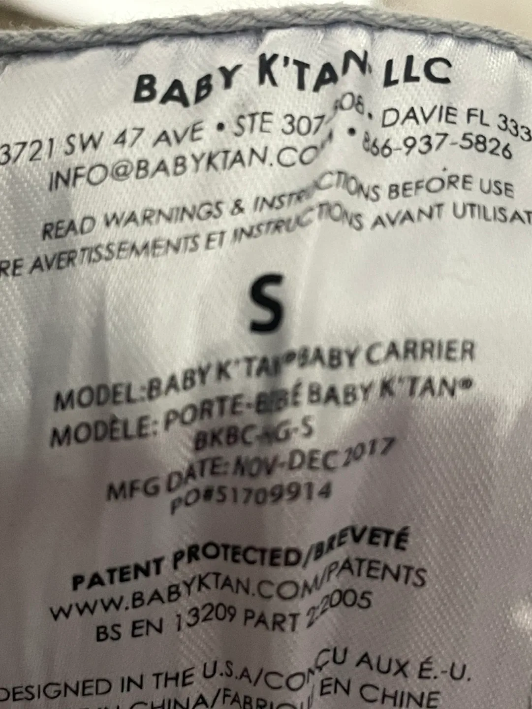 Baby K'tan Baby Carrier - Size Small - Grey image indicator(9)