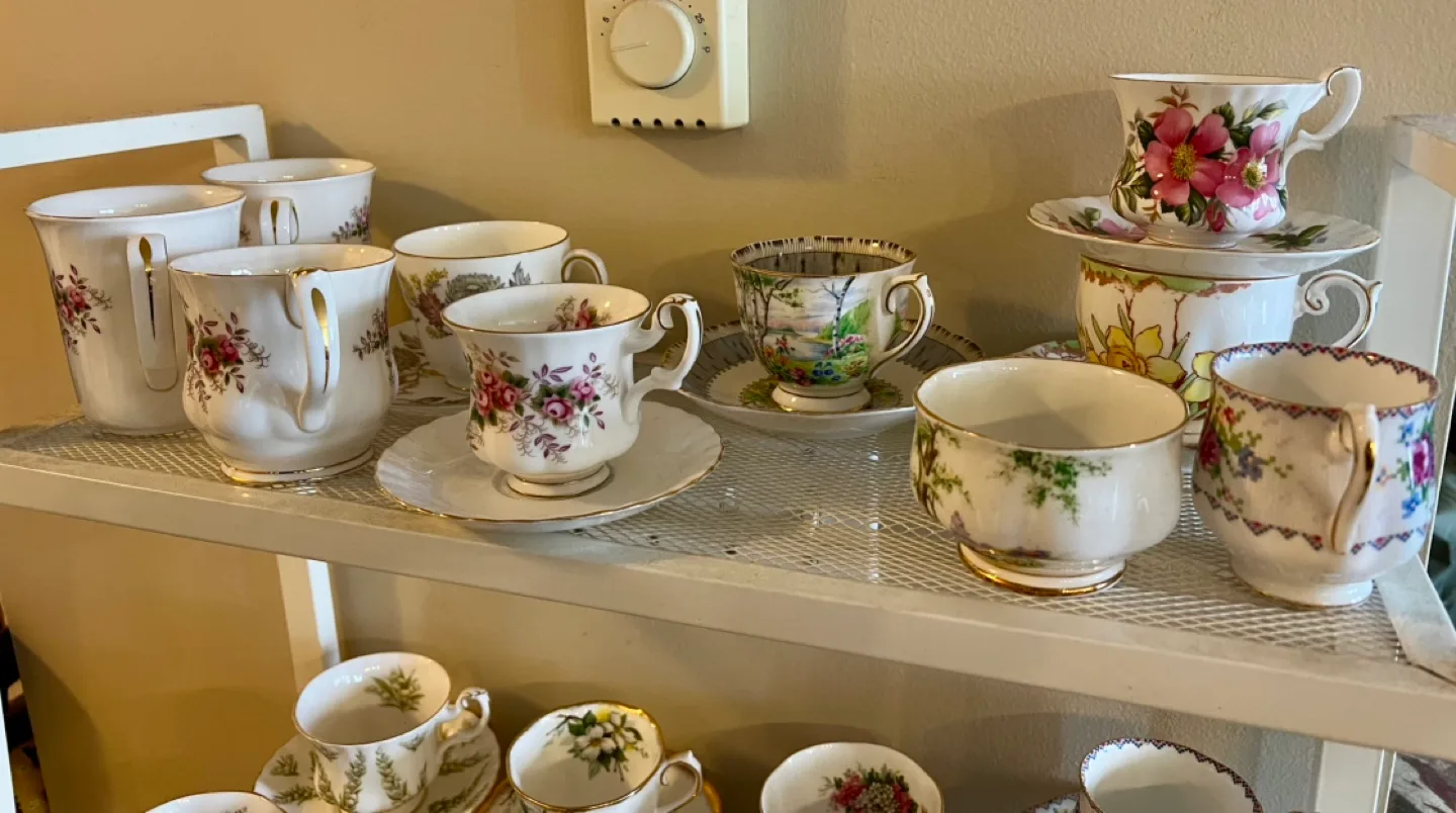 Collection of Vintage Teacups and Saucers image indicator(10)