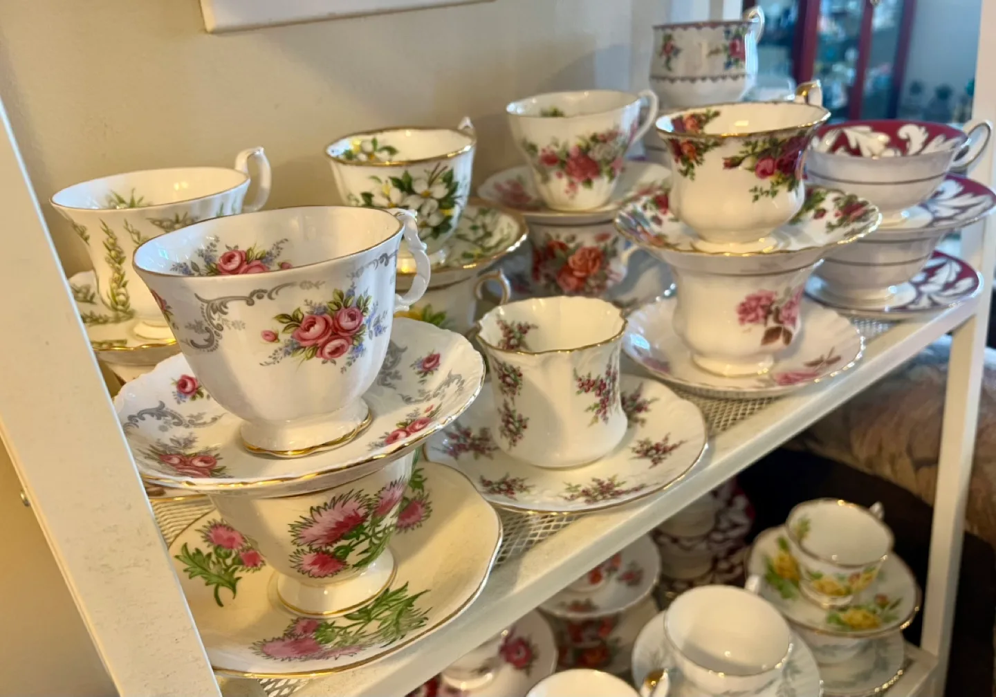 Collection of Vintage Teacups and Saucers image indicator(8)