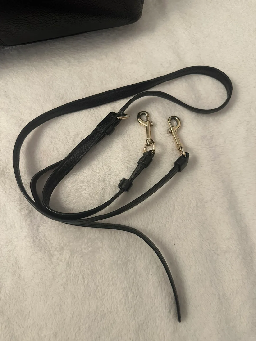 Coach Black Leather Tote Bag with Strap image indicator(4)