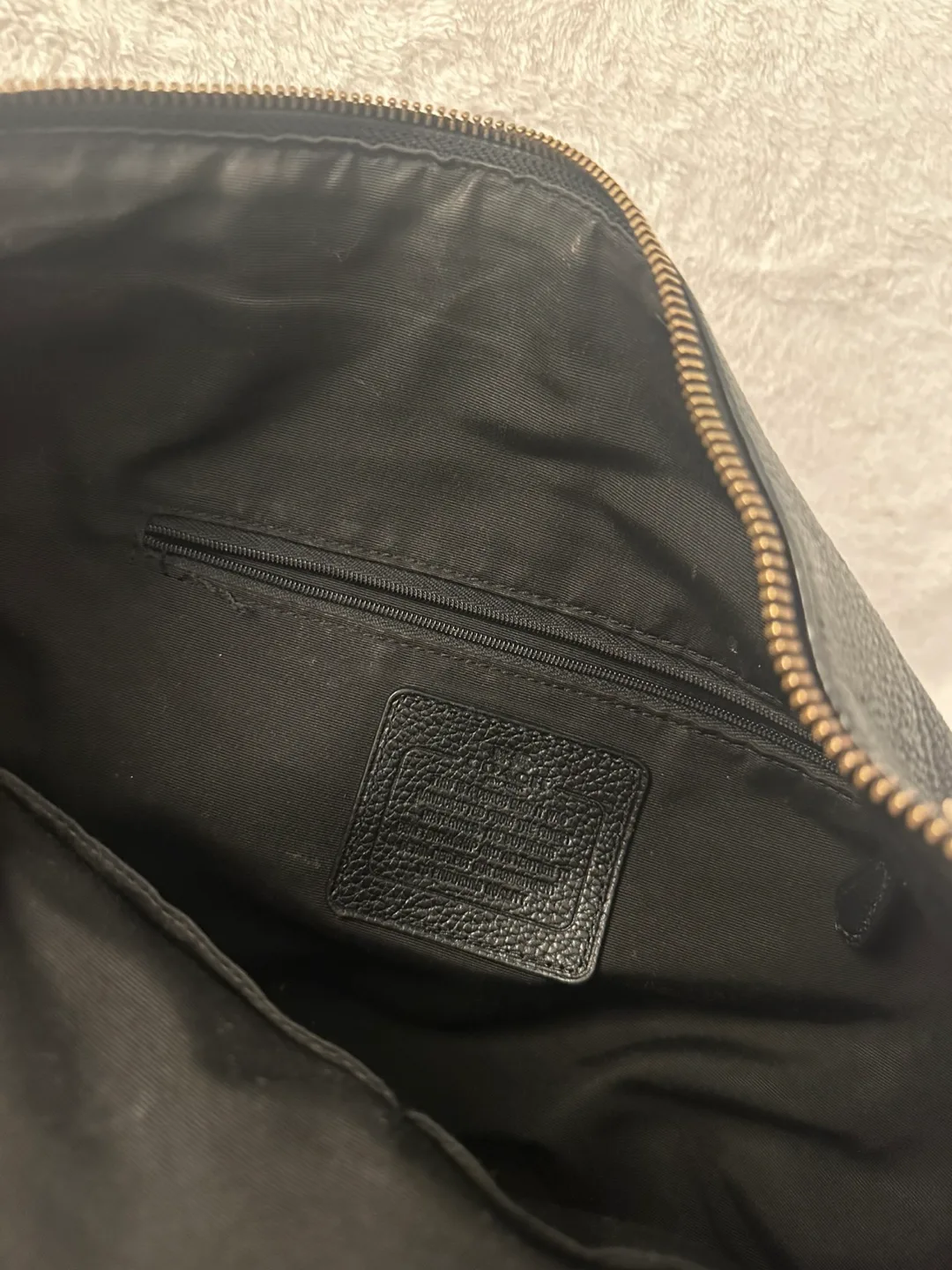 Coach Black Leather Tote Bag with Strap image indicator(5)