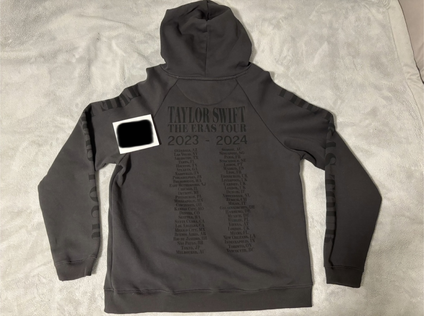 Taylor Swift Eras Tour Charcoal Hoodie - Size L - photo 2