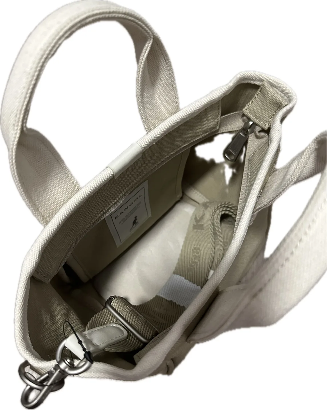 KANGOL Jacquard Canvas Tote Bag | Beige image indicator(3)