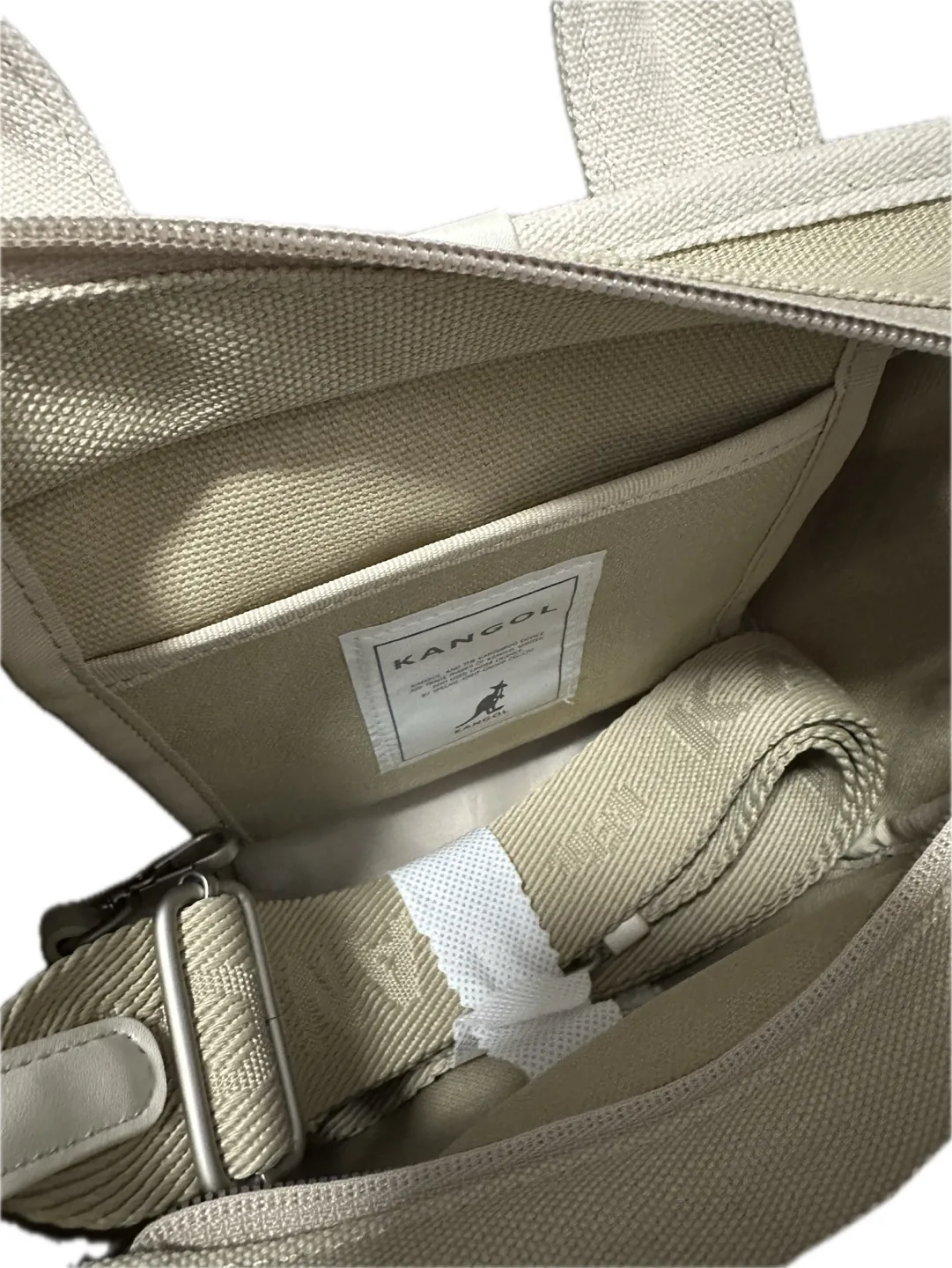 KANGOL Jacquard Canvas Tote Bag | Beige image indicator(4)