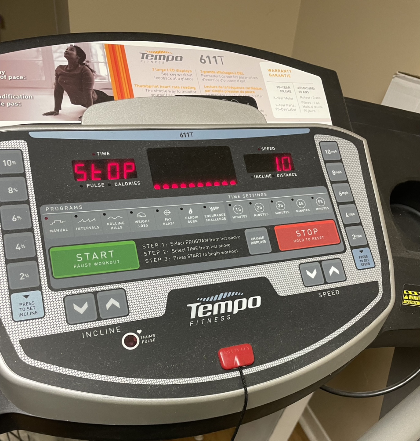 Tempo Fitness 611T Treadmill