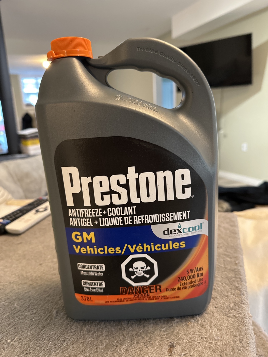 Prestone Dexcool GM Antifreeze/Coolant Concentrate - 3.78L