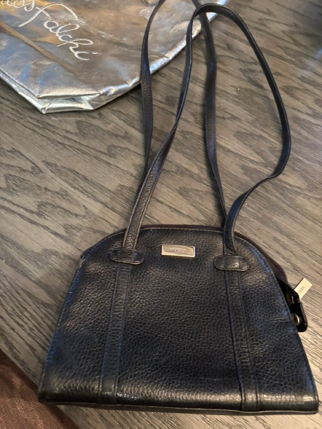 Guess Black Leather Crossbody Bag image indicator(4)