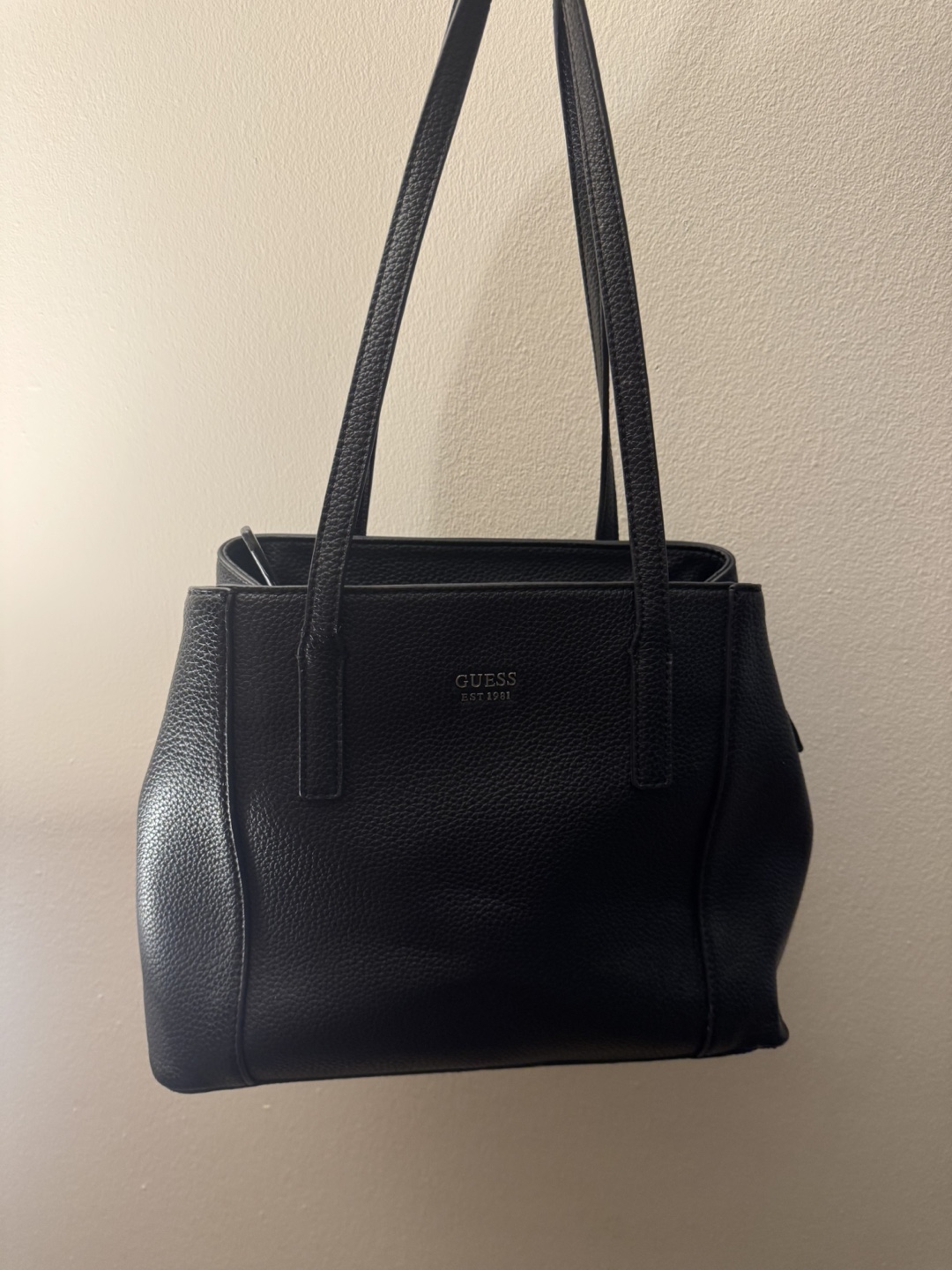 Guess Black Tote Bag with Minor Handle Damage - photo 2
