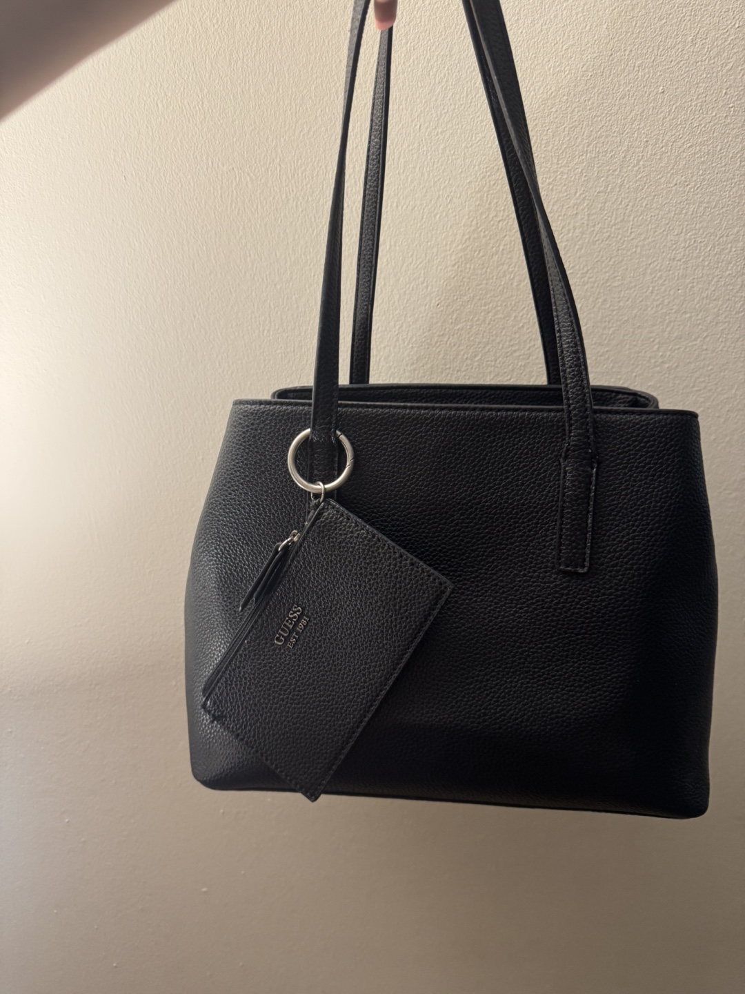 Guess Black Tote Bag with Minor Handle Damage - photo 3