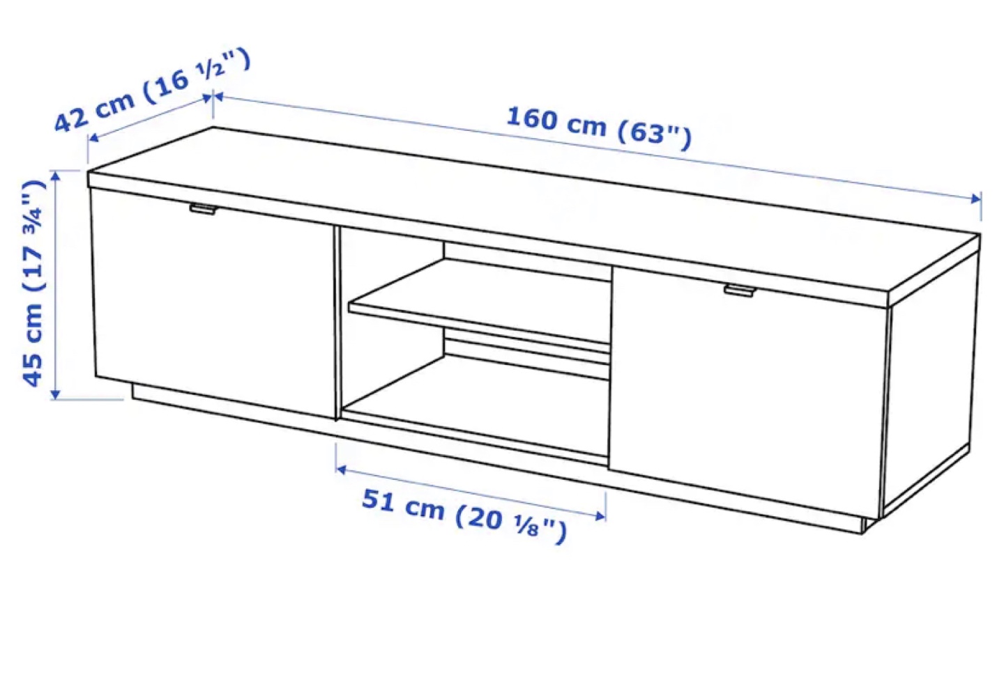White TV Stand Media Console - photo 3