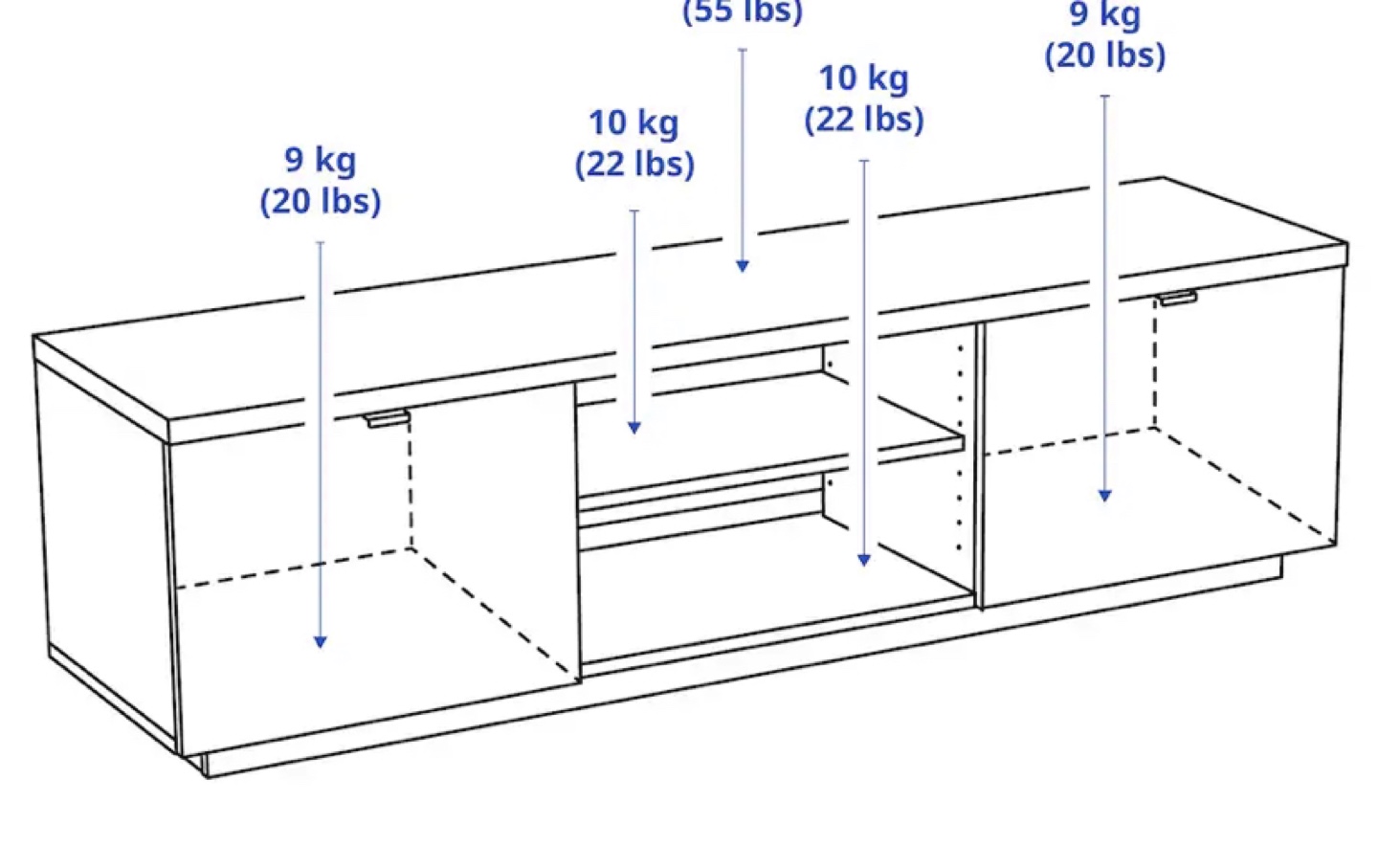 White TV Stand Media Console - photo 2
